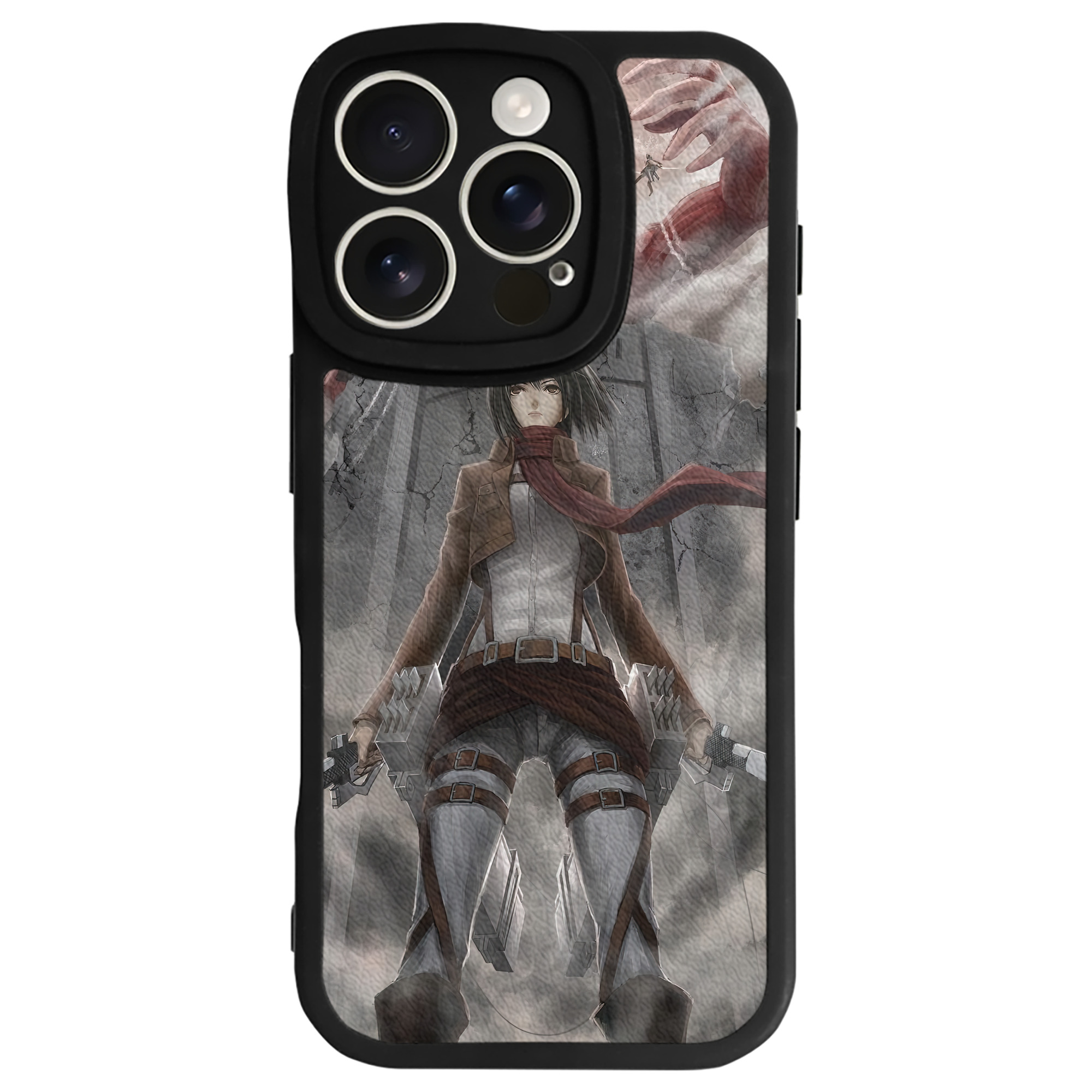 （画像用） 進撃の巨人 Attack on Titan 【iPhone 16シリーズ対応】シリコンスマホケース（レザー調） 材質：シリコン